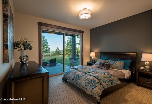 bedroom with access to outside