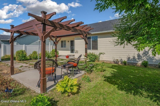 1449 N Moonstone St, Post Falls, ID 83854 - view of patio featuring a pergola