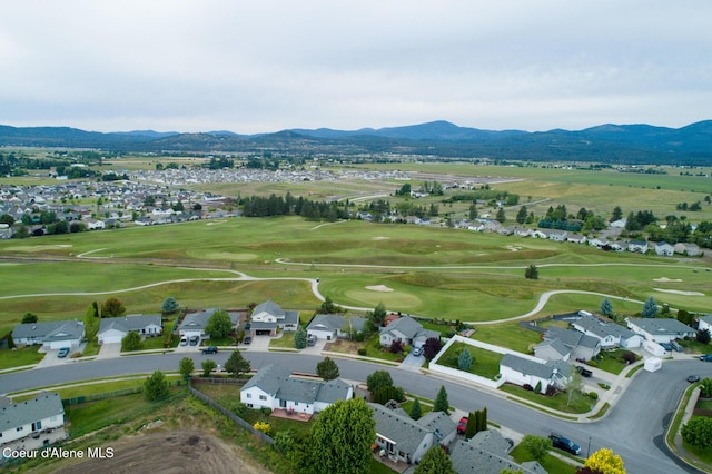 aerial view featuring a mountain view