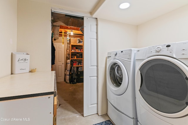 washroom featuring separate washer and dryer