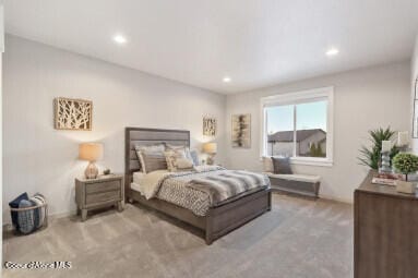 view of carpeted bedroom