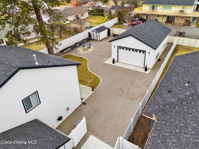 bird's eye view featuring a residential view