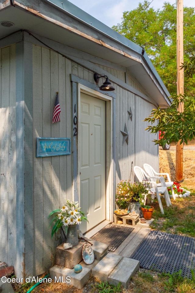 view of doorway to property