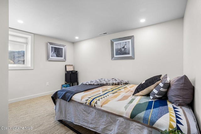 view of carpeted bedroom