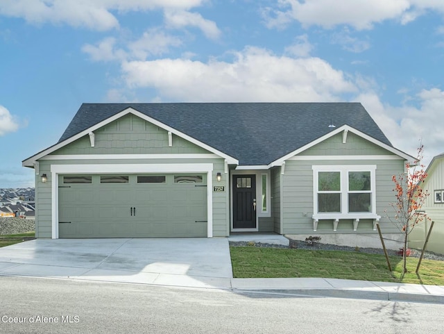 view of front facade with a garage