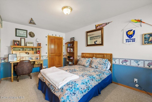 view of carpeted bedroom