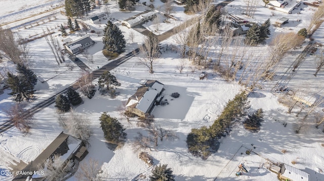 view of snowy aerial view