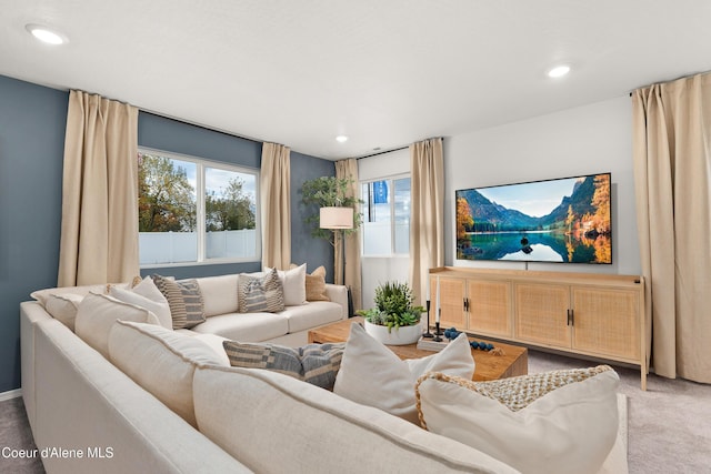 view of carpeted living room