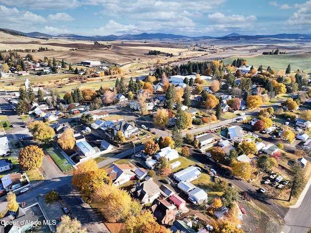 bird's eye view featuring a mountain view