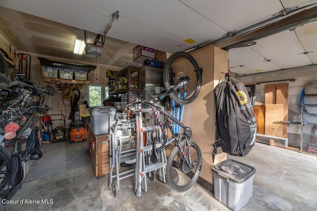 garage featuring a garage door opener