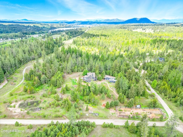 32 Angelina Way, Priest River, ID 83856 - bird's eye view of a mountain backdrop and a heavily wooded area