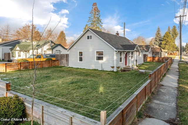 exterior space with a lawn