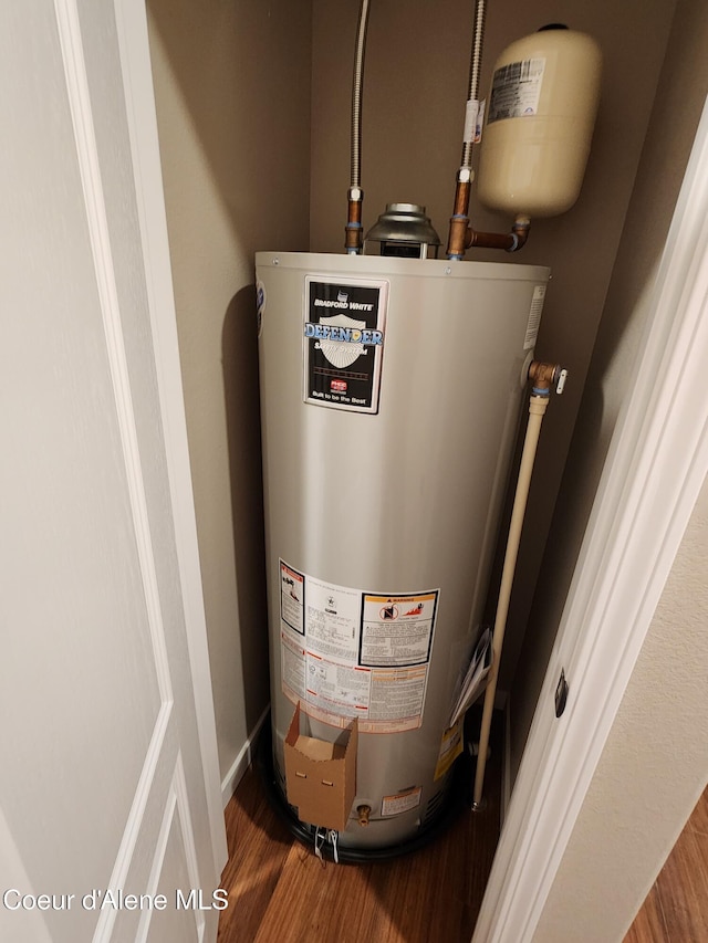 utility room featuring gas water heater