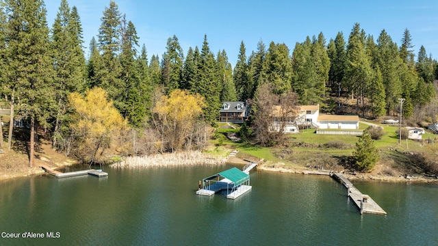 19503 E Hayden Lake Rd, Hayden, ID 83835 - drone / aerial view with a water view