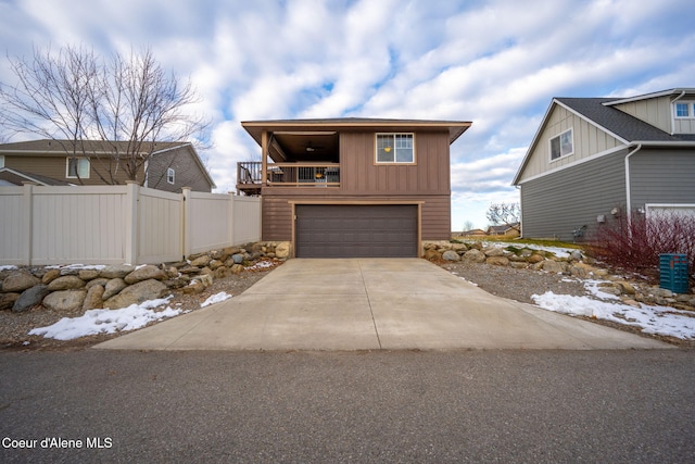 view of front of home featuring a garage