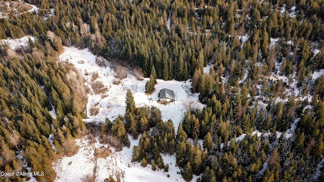 view of snowy aerial view