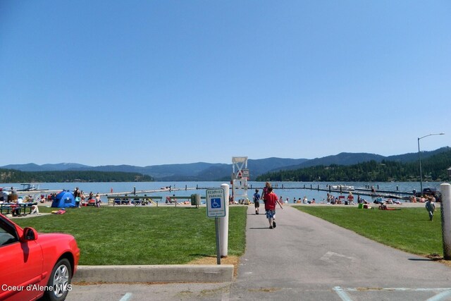 view of water feature featuring a mountain view