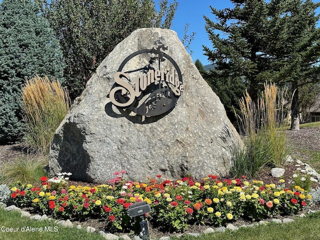 view of community sign