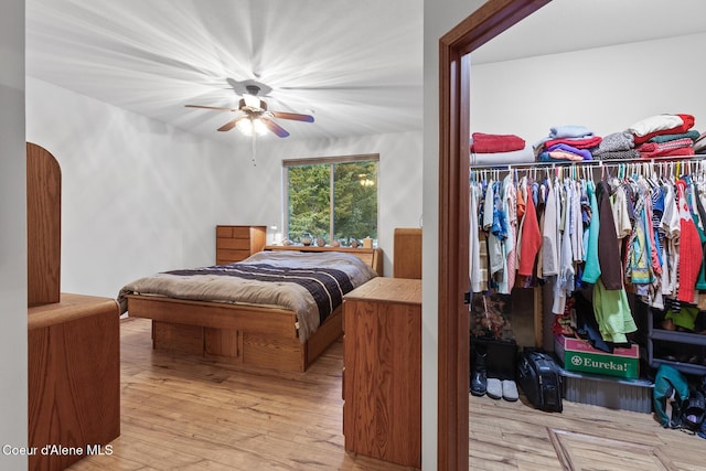 bedroom featuring wood finished floors