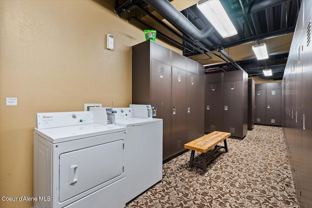 laundry area featuring washer and clothes dryer