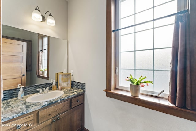 bathroom featuring vanity