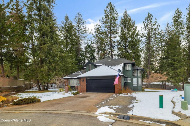 view of property with a garage