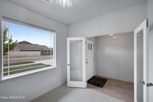 foyer featuring light hardwood / wood-style floors