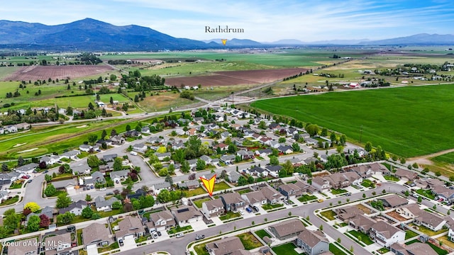 aerial view featuring a mountain view