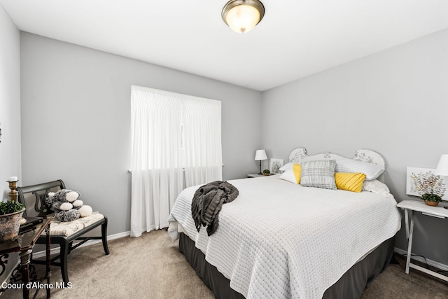 view of carpeted bedroom