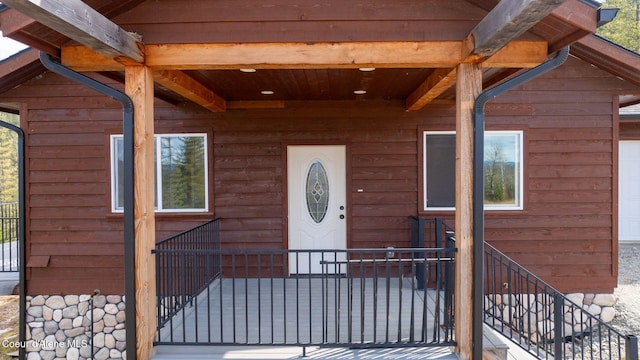 view of doorway to property