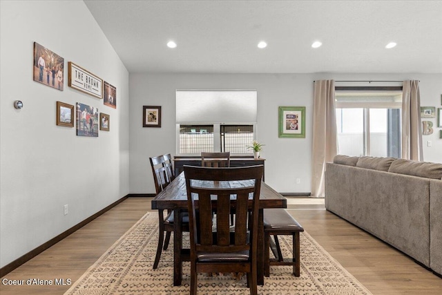 dining room featuring light wood-type flooring