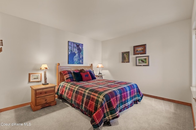 bedroom featuring carpet