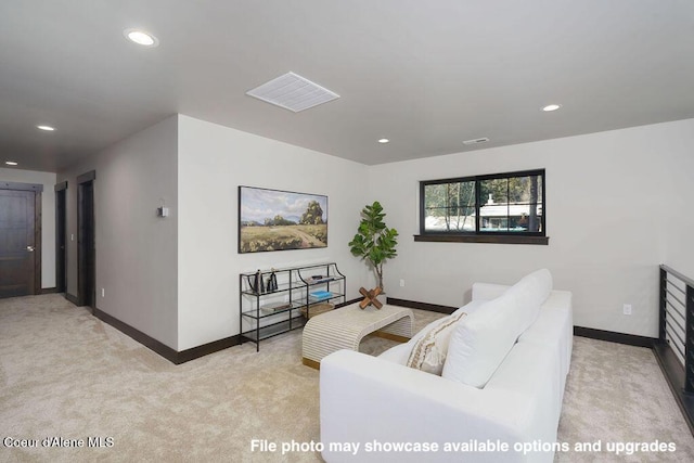 view of carpeted living room