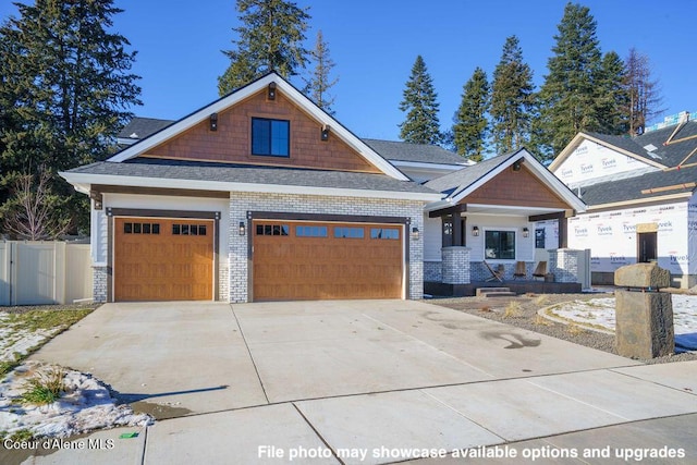 view of front of home featuring a garage