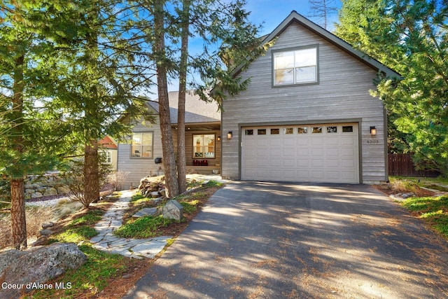 view of property with a garage