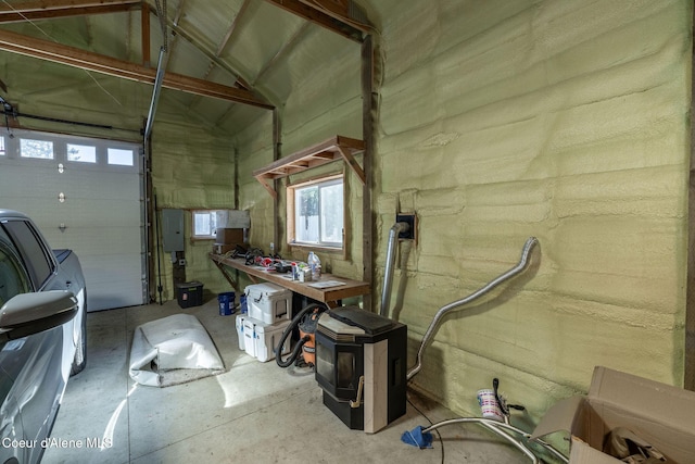 garage featuring electric panel