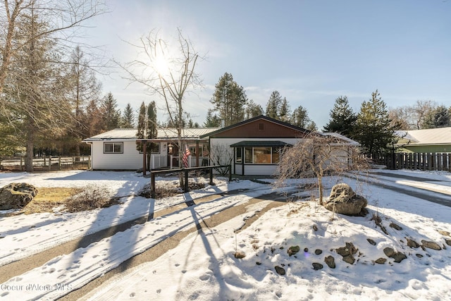 view of ranch-style house