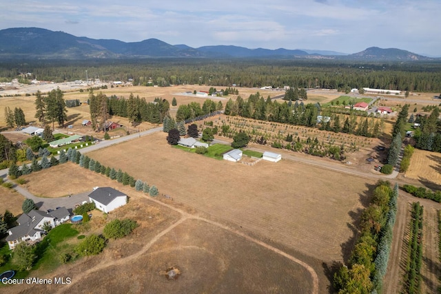 bird's eye view featuring a mountain view