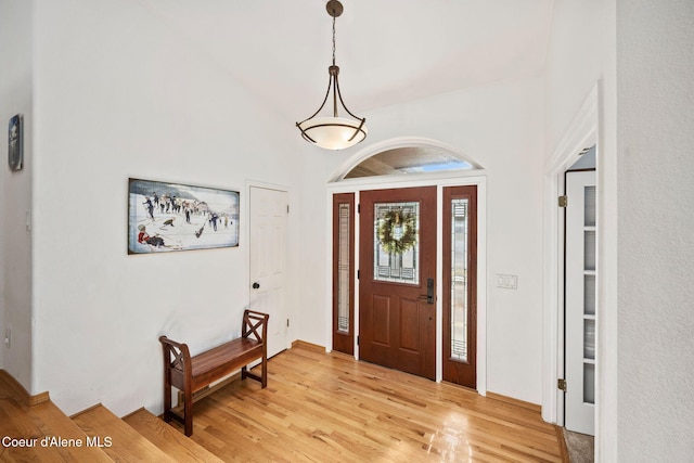 entryway featuring hardwood / wood-style floors