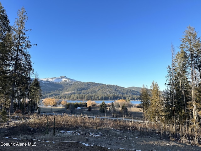 property view of mountains featuring a water view