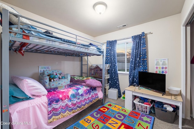 view of carpeted bedroom