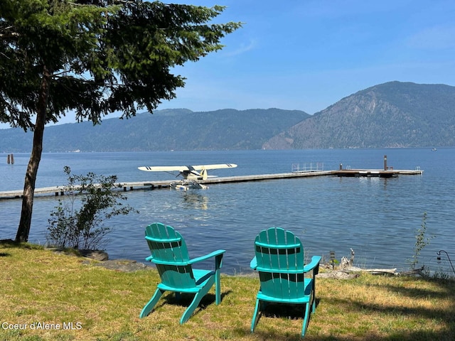 145 Cedar Dr, Bayview, ID 83803 - dock area with a water and mountain view