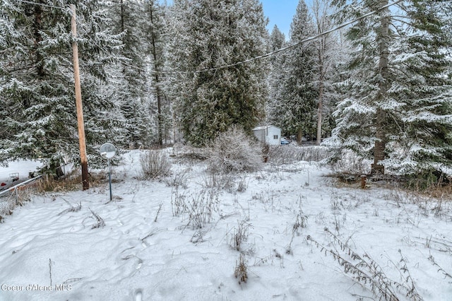 view of snowy landscape