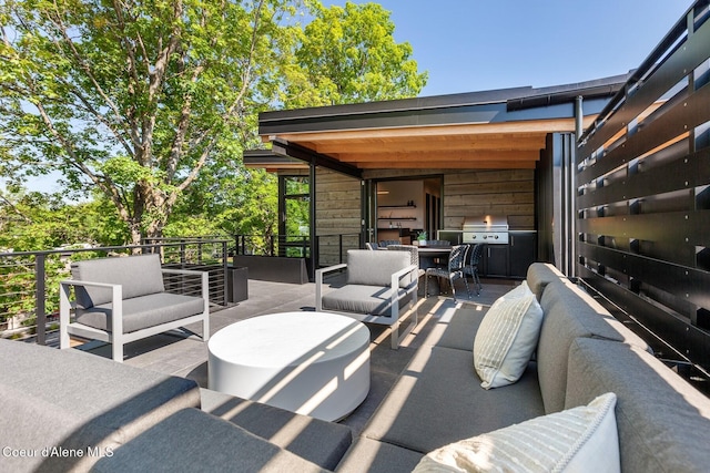 view of patio / terrace featuring an outdoor living space