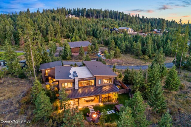 2763 E Lower Pasture Rd, Harrison, ID 83833 - view of aerial view at dusk