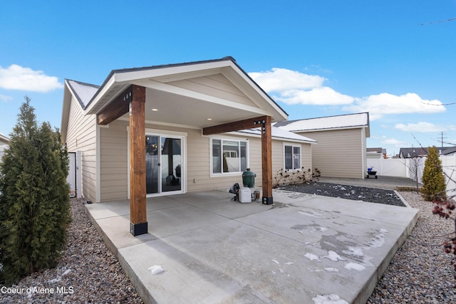 back of house featuring a patio