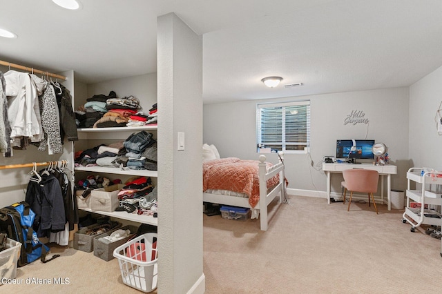 view of carpeted bedroom