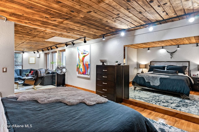 1715 Sherman Ave, Coeur Dalene, ID 83814 - bedroom featuring wood ceiling and wood-type flooring