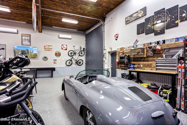 1715 Sherman Ave, Coeur Dalene, ID 83814 - garage with wood ceiling
