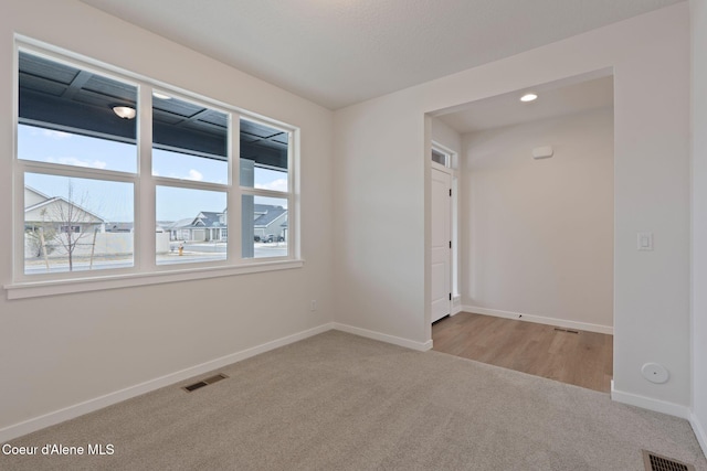 view of carpeted empty room